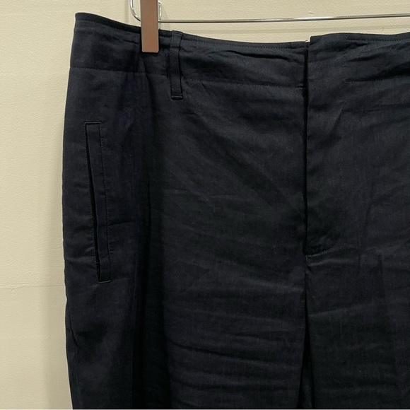 Rag & Bone Linen Blend Navy Blue Crop Trouser Pants Women’s 16 - Picture 5 of 9